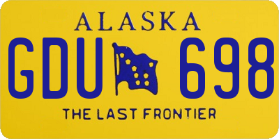 AK license plate GDU698