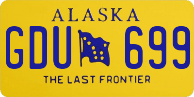 AK license plate GDU699