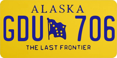 AK license plate GDU706