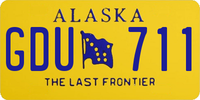 AK license plate GDU711