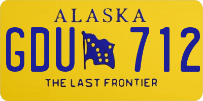 AK license plate GDU712