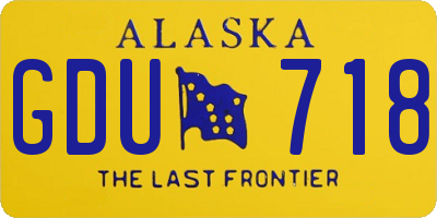 AK license plate GDU718