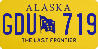 AK license plate GDU719