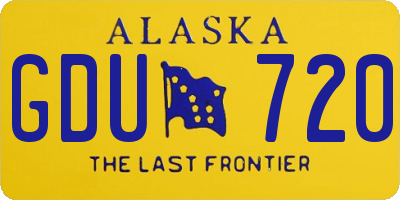 AK license plate GDU720