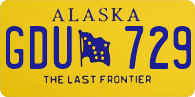 AK license plate GDU729