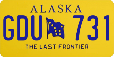 AK license plate GDU731
