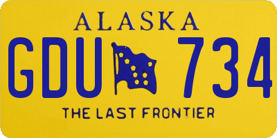 AK license plate GDU734