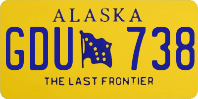 AK license plate GDU738