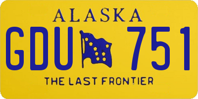 AK license plate GDU751