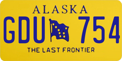 AK license plate GDU754