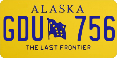 AK license plate GDU756