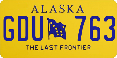 AK license plate GDU763