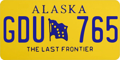 AK license plate GDU765