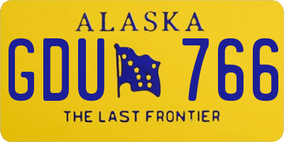 AK license plate GDU766