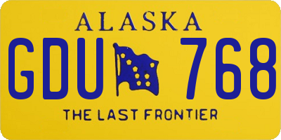 AK license plate GDU768