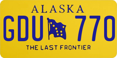 AK license plate GDU770