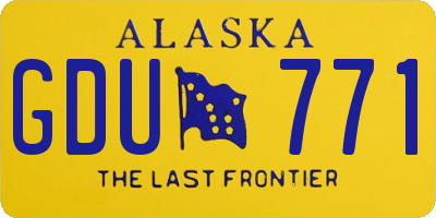 AK license plate GDU771