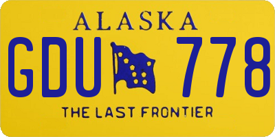 AK license plate GDU778