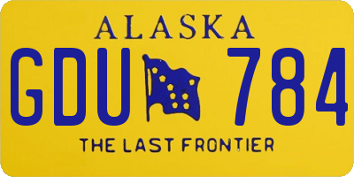 AK license plate GDU784