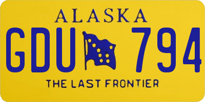 AK license plate GDU794