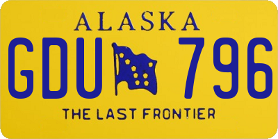 AK license plate GDU796