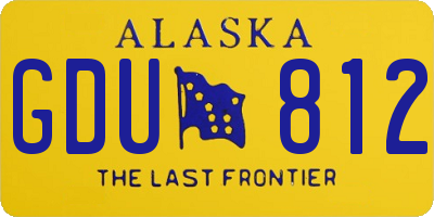 AK license plate GDU812
