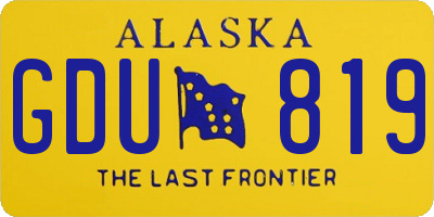 AK license plate GDU819