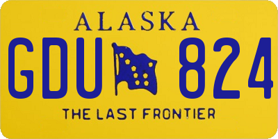 AK license plate GDU824