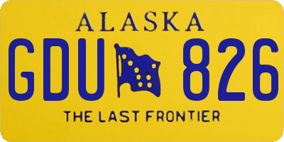 AK license plate GDU826