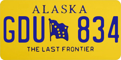 AK license plate GDU834