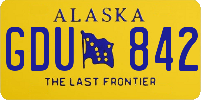 AK license plate GDU842