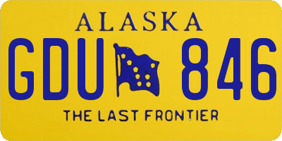 AK license plate GDU846