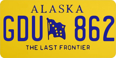 AK license plate GDU862