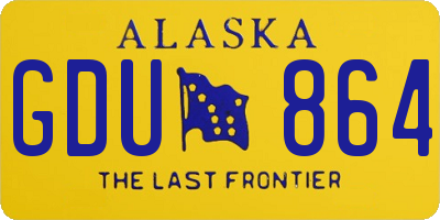 AK license plate GDU864