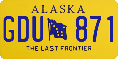 AK license plate GDU871