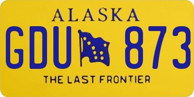 AK license plate GDU873