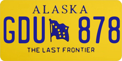 AK license plate GDU878