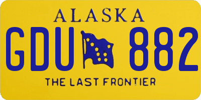 AK license plate GDU882