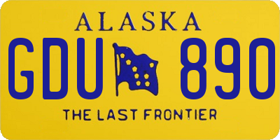 AK license plate GDU890
