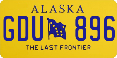 AK license plate GDU896