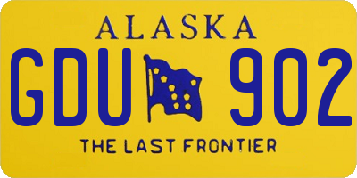 AK license plate GDU902