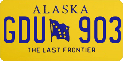 AK license plate GDU903