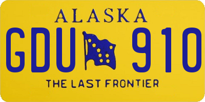 AK license plate GDU910
