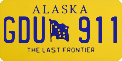 AK license plate GDU911