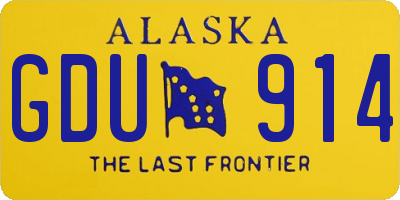 AK license plate GDU914