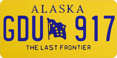 AK license plate GDU917