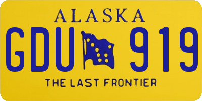 AK license plate GDU919
