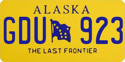 AK license plate GDU923