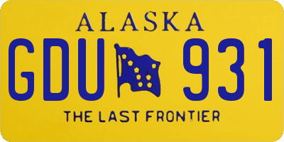 AK license plate GDU931