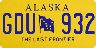 AK license plate GDU932